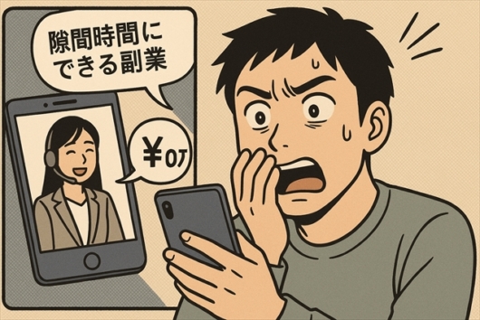 「隙間時間にできる副業」で60万円詐欺被害