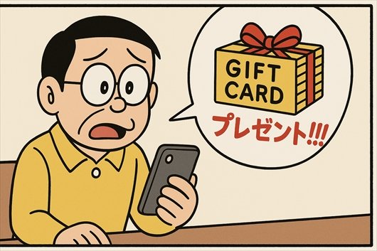 詐欺被害防止を「ギフトカードプレゼント」の詐欺広告に注意