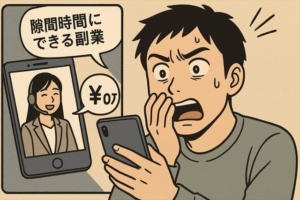 「隙間時間にできる副業」で60万円詐欺被害
