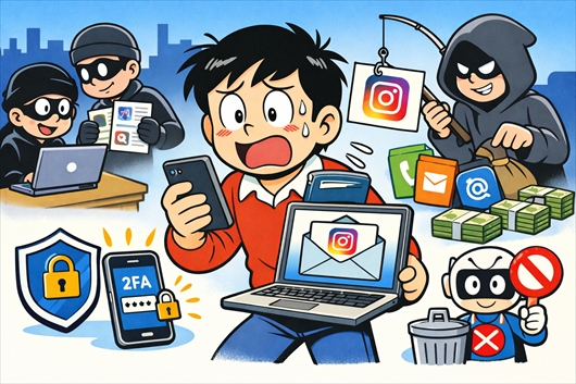 Instagramのパスワードリセットメールが来た人、それ詐欺です！