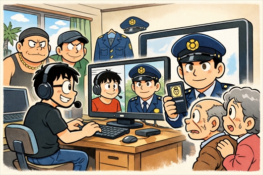 「かけ子」の顔、ビデオ通話で「ニセ警察官」に…海外拠点の詐欺グループで「ディープフェイク」横行か
