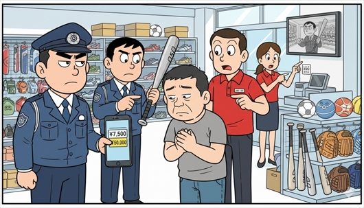 5万円の値札を安い値札に貼り替え…詐欺の疑いで男を逮捕 スポーツ用品店で在庫と販売実績が合わず発覚　防カメ確認し貼り替えが判明 警察官が事情を聞いていると男が再び来店「中古品店で売却」と話す45歳