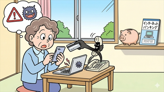 被害が高額化する特殊詐欺「インターネットバンキング」を悪用した詐欺に注意を!