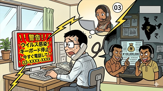 日本人200人はこうしてインド人詐欺師に騙された…警察庁摘発「サポート詐欺」手口